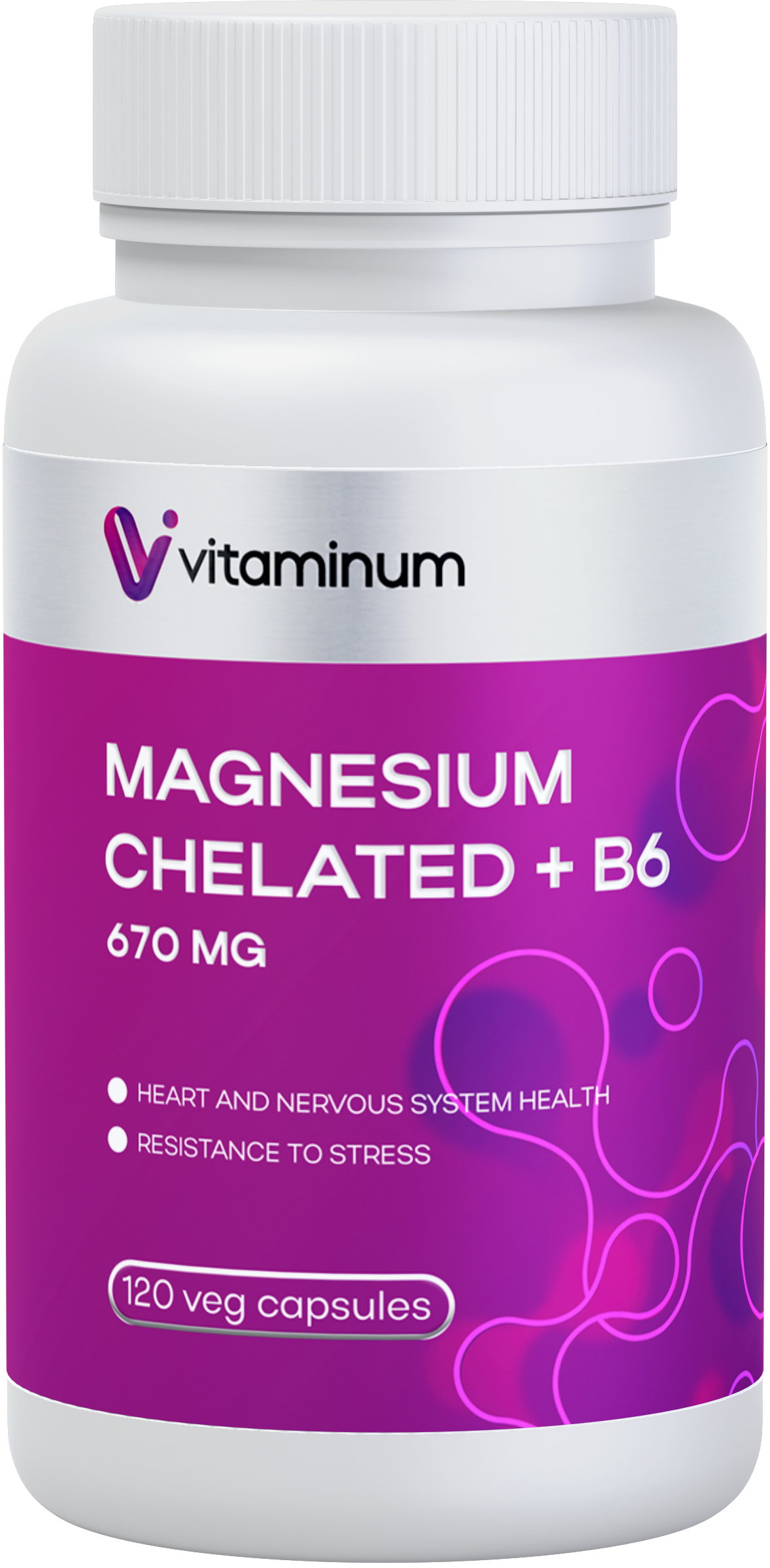  Vitaminum МАГНИЙ ХЕЛАТ + витамин В6 (670 MG) 120 капсул 800 мг  в Кирове