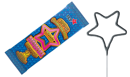  Бенгальские свечи фигурные 2 шт "Звездочка"  в Кирове